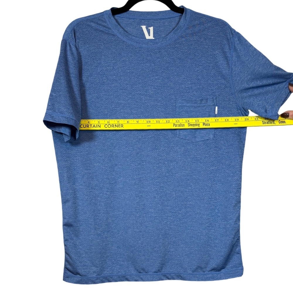 Vuori Tradewind Performance Pocket Short Sleeve T Shirt, Blue, Size Medium - Picture 3 of 6